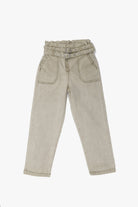 جينجرسنابس بنطلون بناتي سادة بأربطة البيج