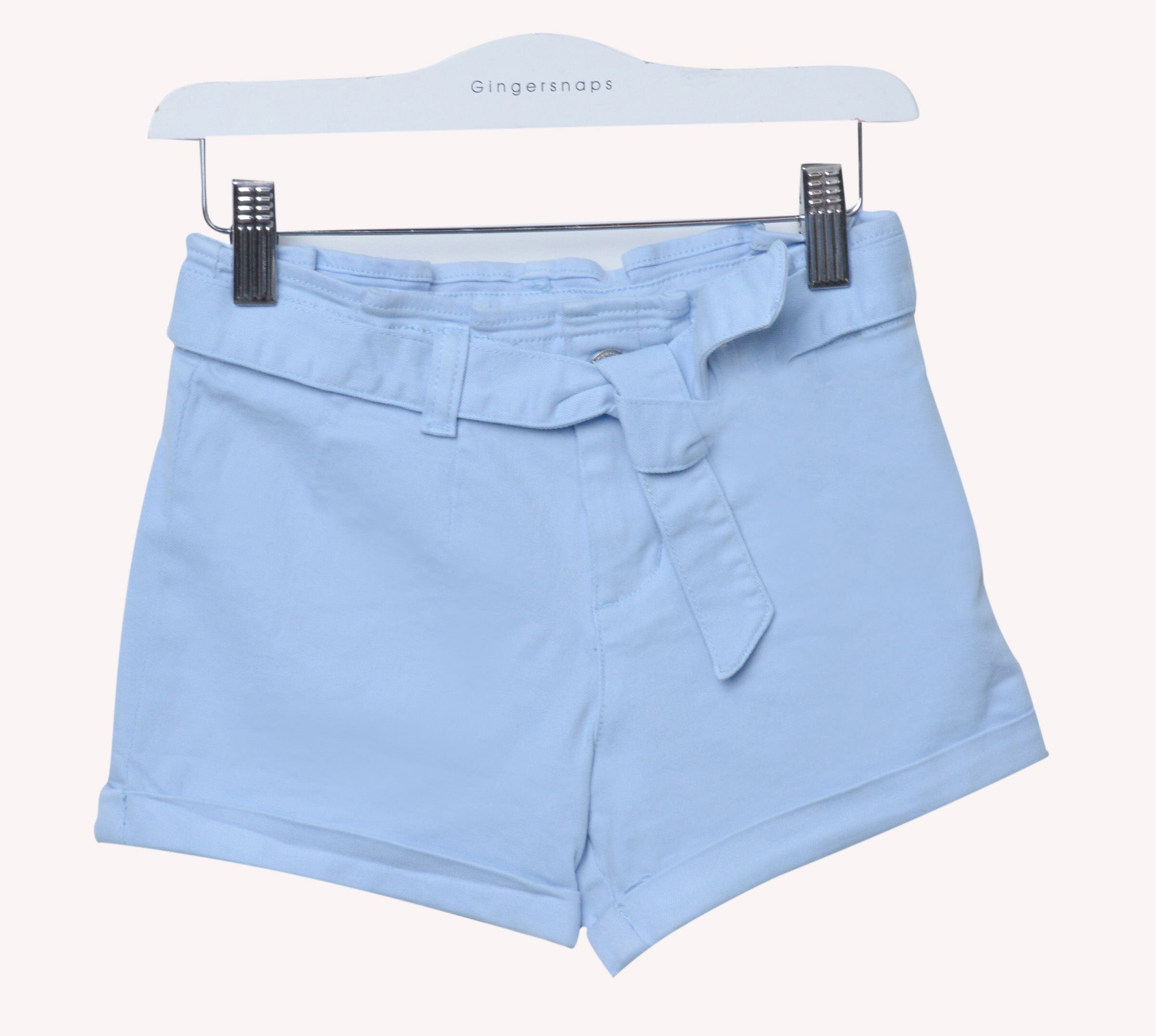 جينجرسنابس شورت سادة قصير برباط بناتي أزرق فاتح