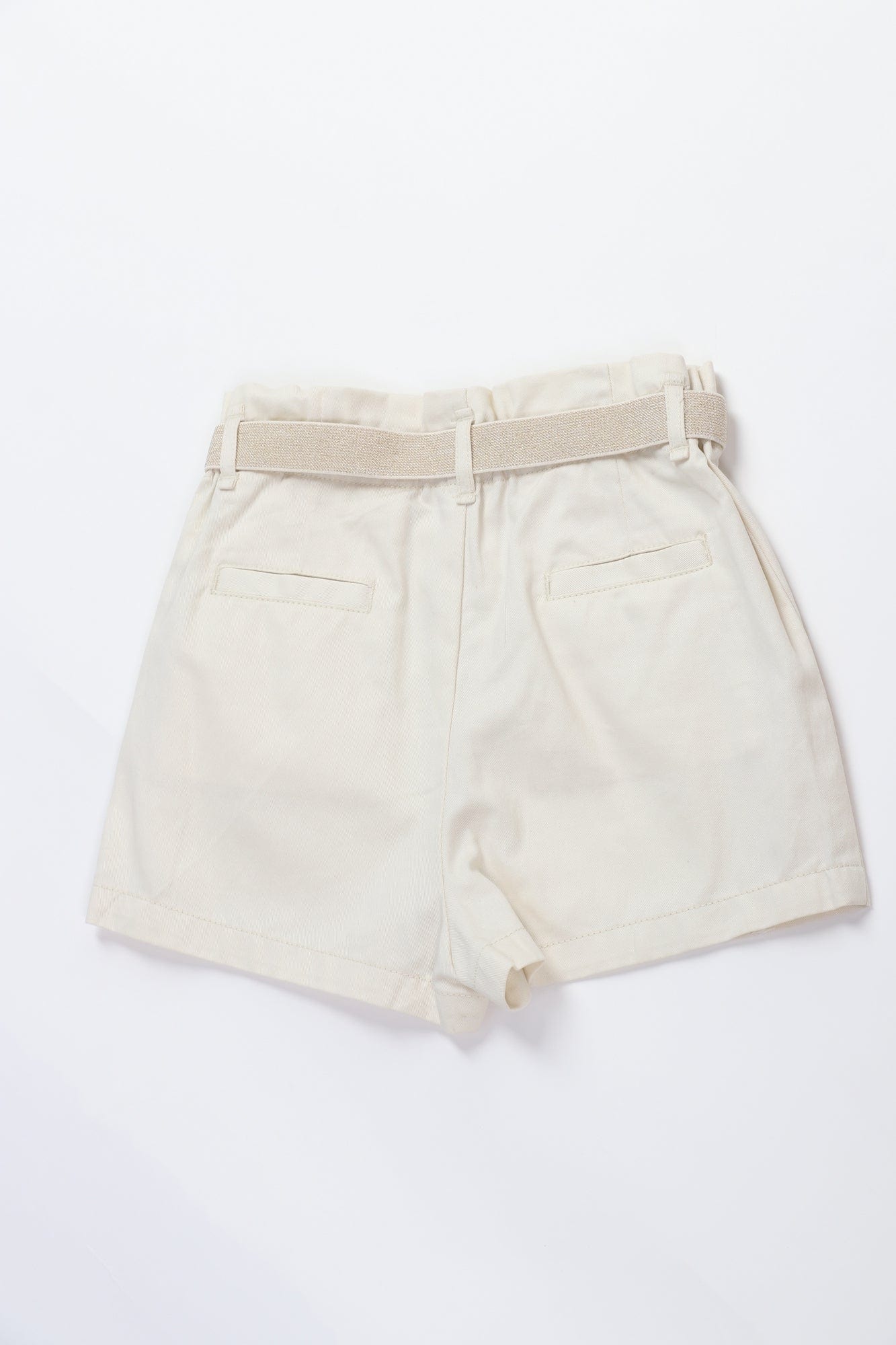 جينجرسنابس شورت سادة بناتي برباط مطاطي البيج