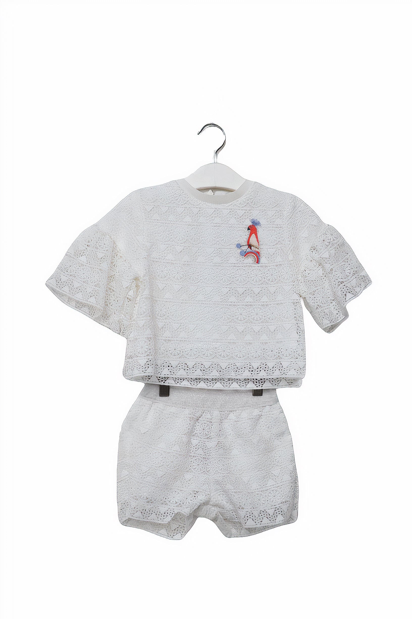 جينجرسنابس طقم شورت بناتي دانتيل مخرم غاردينيا