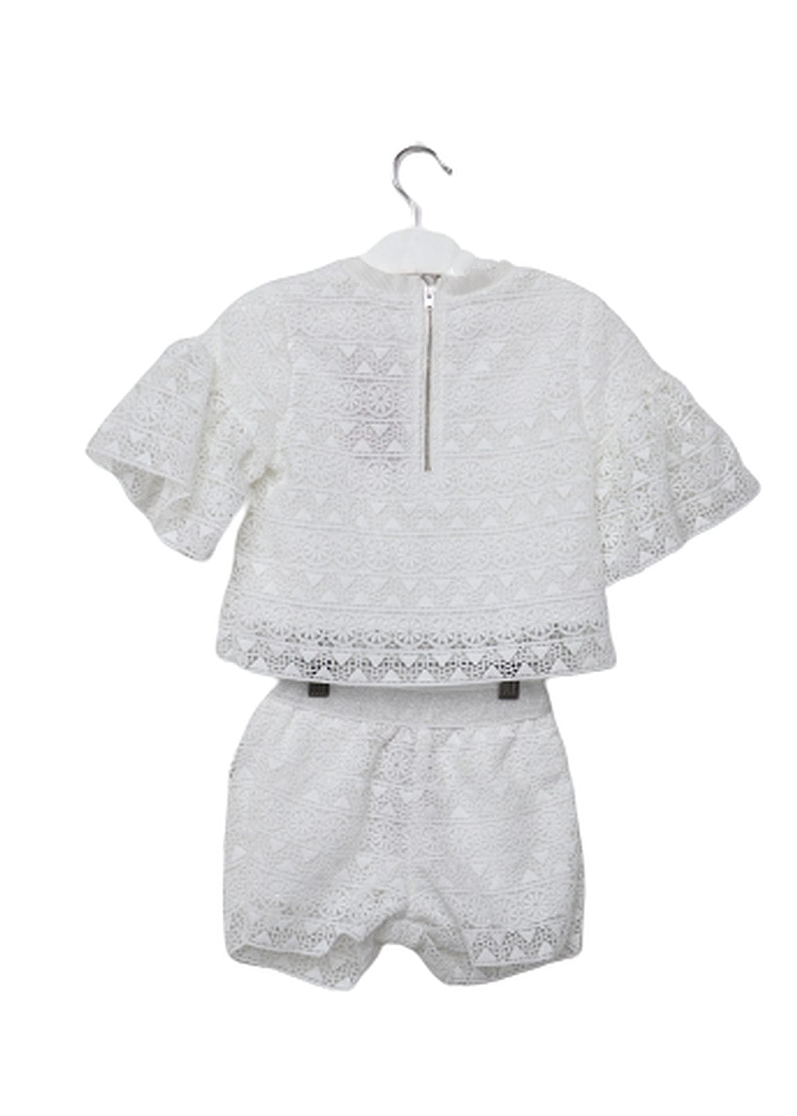 جينجرسنابس طقم شورت بناتي دانتيل مخرم غاردينيا