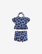 جينجرسنابس طقم شورت بناتي مورد وتيشيرت نص كم بف متعدد الألوان