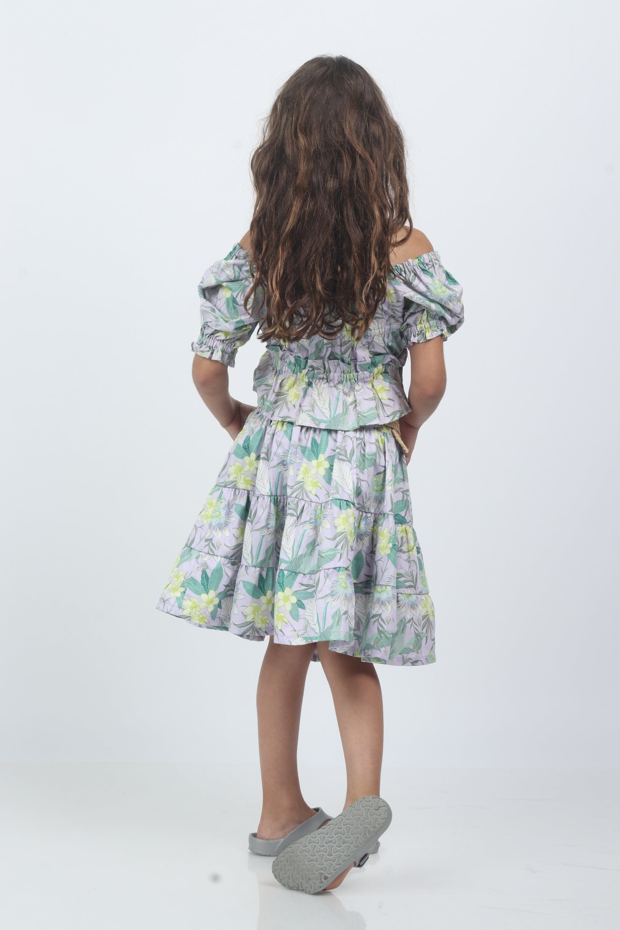 جينجرسنابس تنورة بناتي ميدي مشجرة متعدد الألوان