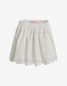 جينجرسنابس طقم بناتي بلوزة وتنورة دانتيل أوف وايت