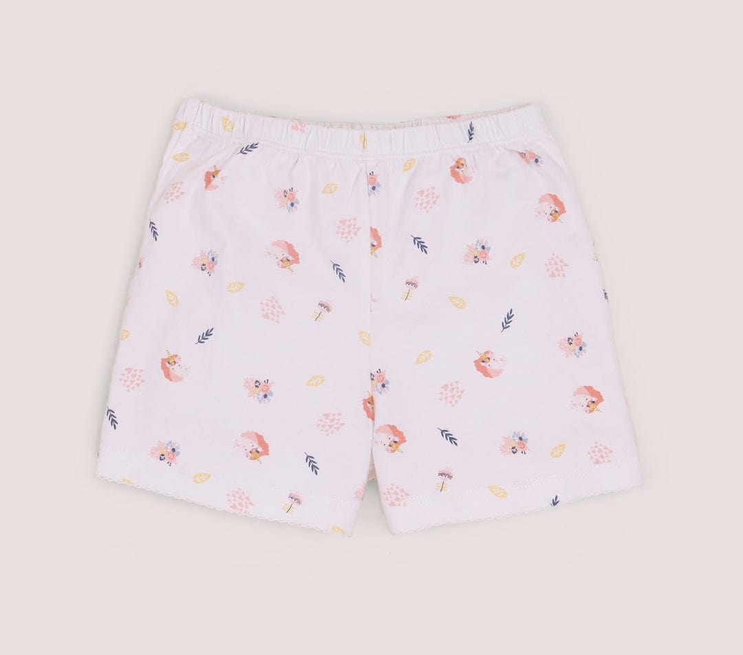 جينجرسنابس بيجامة بناتي بلوزة مطبوعة وتنورة منقوش وردي شاحب