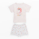 جينجرسنابس بيجامة بناتي بلوزة مطبوعة وتنورة منقوش وردي شاحب