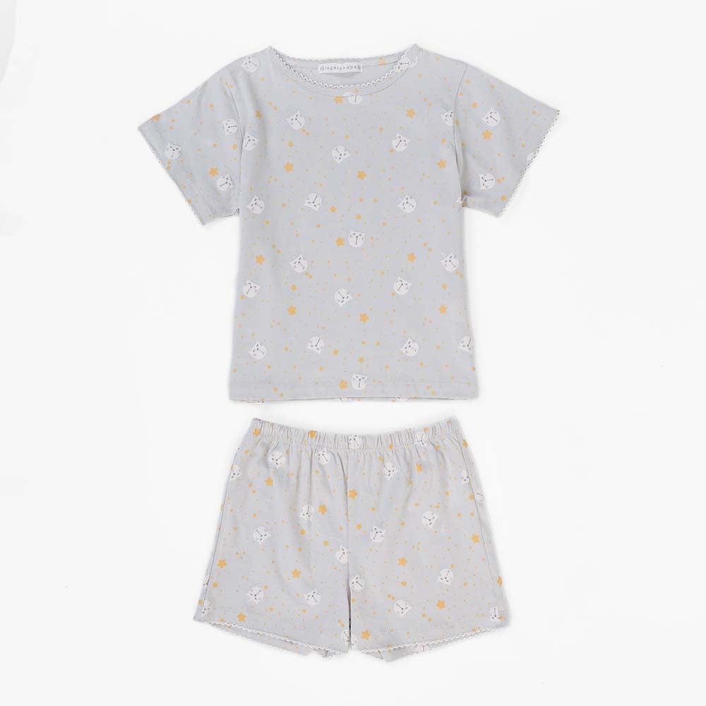 جينجرسنابس بيجامة بناتي مزينة بنمط أزرق بخاري