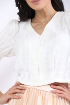 نتشي قميص قصير سبعة بأزرار أمامية كم قصير بف نسائي