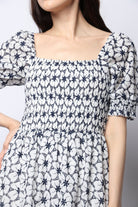 نتشي فستان ميدي منقوش نسائي