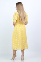 نتشي فستان ميدي منقوش نسائي