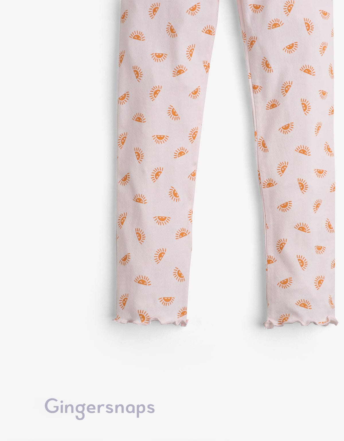 جينجرسنابس بنطلون بناتي بطبعة شمس وردي