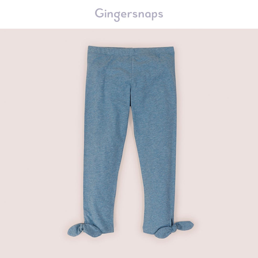 جينجرسنابس ليقنز بناتي بفيونكة من أسفل ازرق فاتح