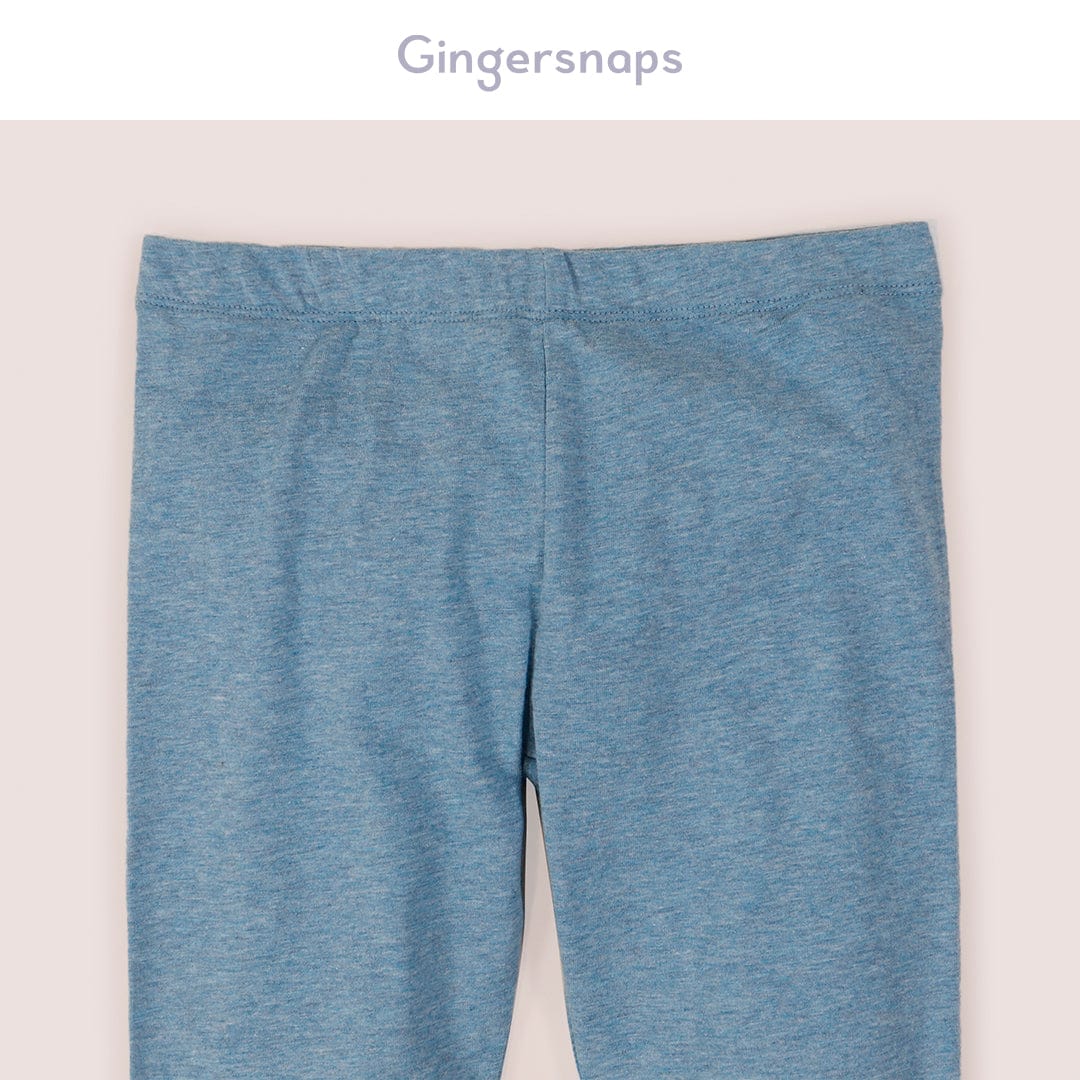 جينجرسنابس ليقنز بناتي بفيونكة من أسفل ازرق فاتح