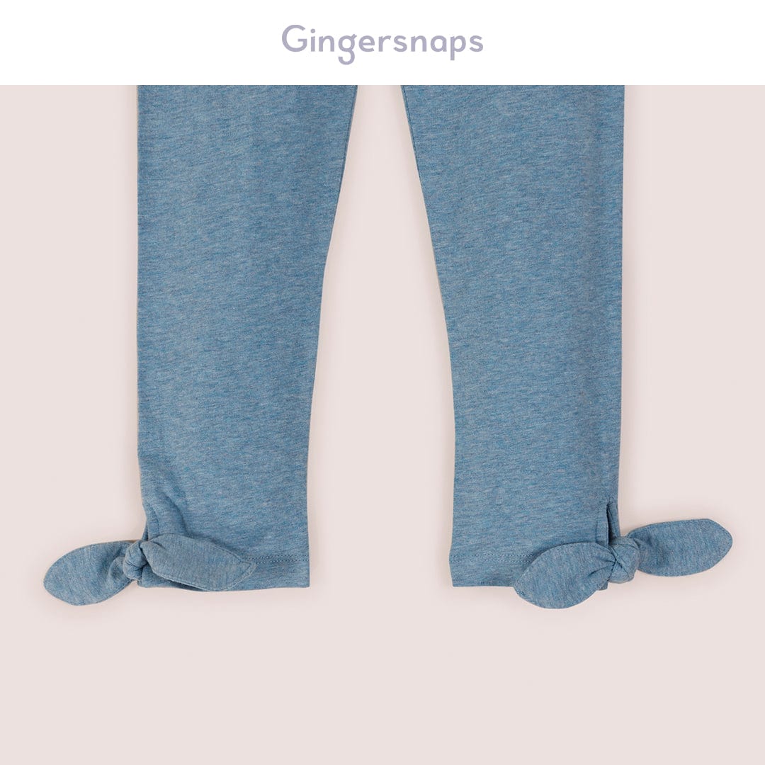 جينجرسنابس ليقنز بناتي بفيونكة من أسفل ازرق فاتح