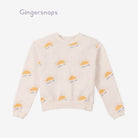 جينجرسنابس طقم بنطلون بناتي بطبعة وبلوزة كم طويل رملي