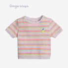 جينجرسنابس بلوفر مخطط بالعرض نص كم بناتي بنفسجي