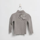 جينجرسنابس بلوفر بناتي مضفر رقبة مرتفعة رمادي