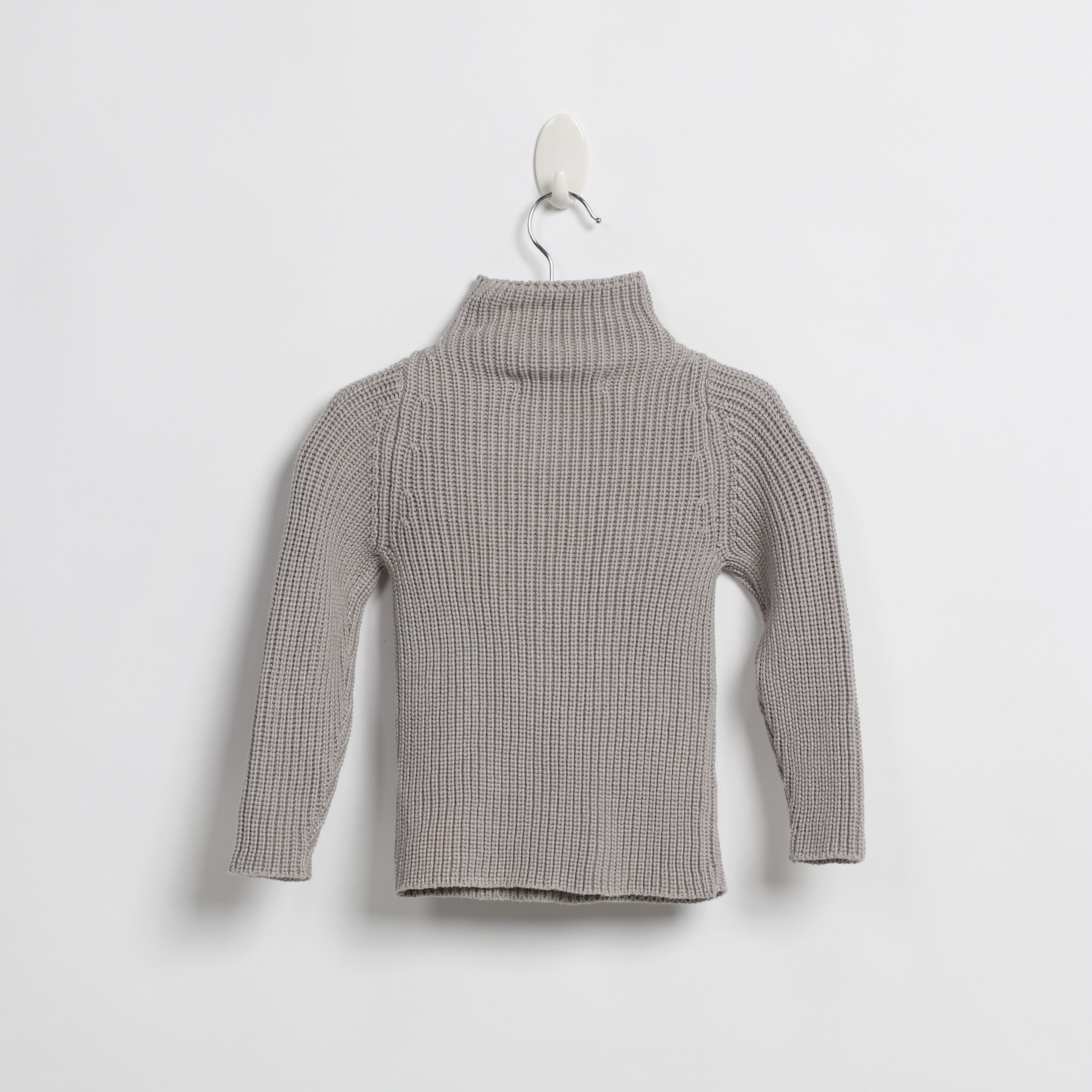 جينجرسنابس بلوفر بناتي مضفر رقبة مرتفعة رمادي