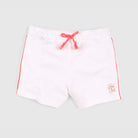 جينجرسنابس شورت بناتي سادة بخطوط جانبية ورباط أوف وايت