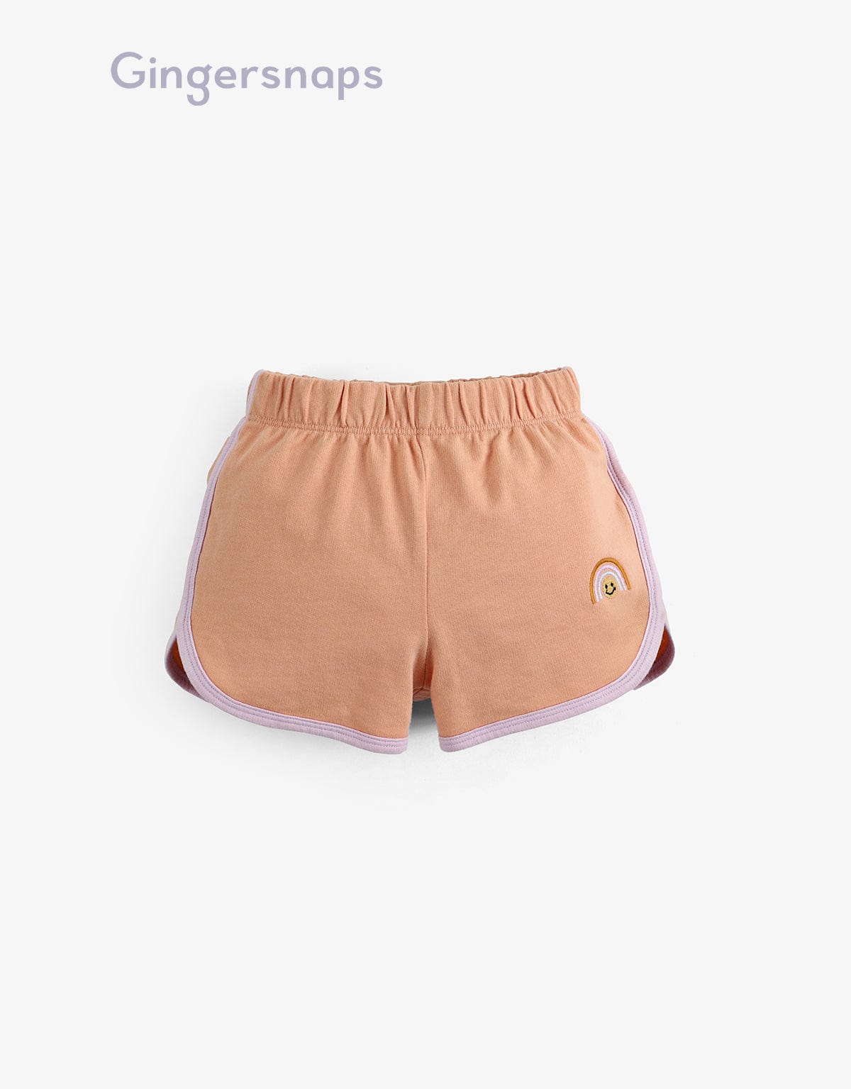 جينجرسنابس شورت بناتي سادة برباط أحمر بنفسجي