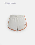 جينجرسنابس شورت بناتي مخطط من الجانبين أبيض