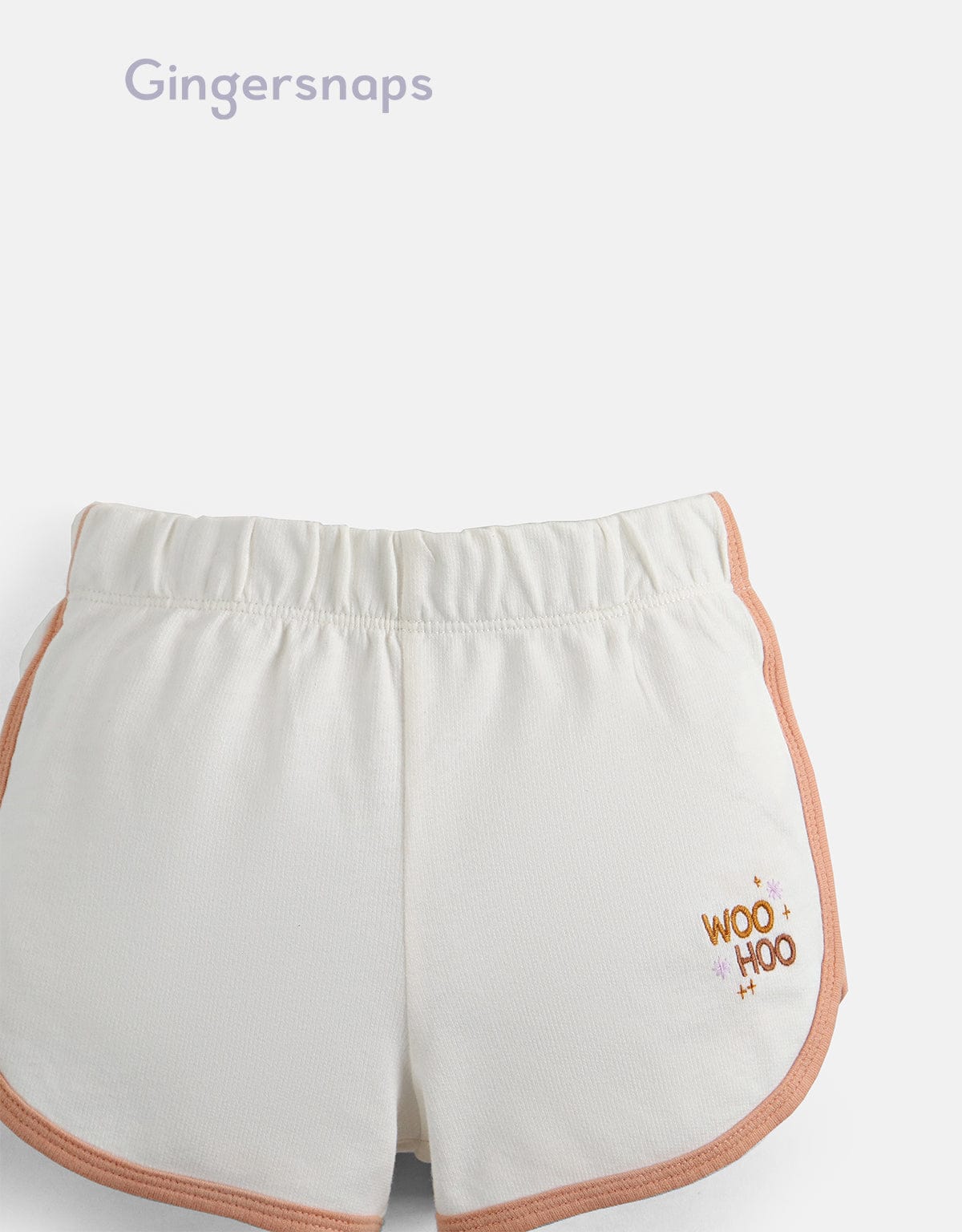 جينجرسنابس شورت بناتي مخطط من الجانبين أبيض