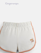 جينجرسنابس شورت بناتي مخطط من الجانبين أبيض