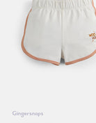 جينجرسنابس شورت بناتي مخطط من الجانبين أبيض