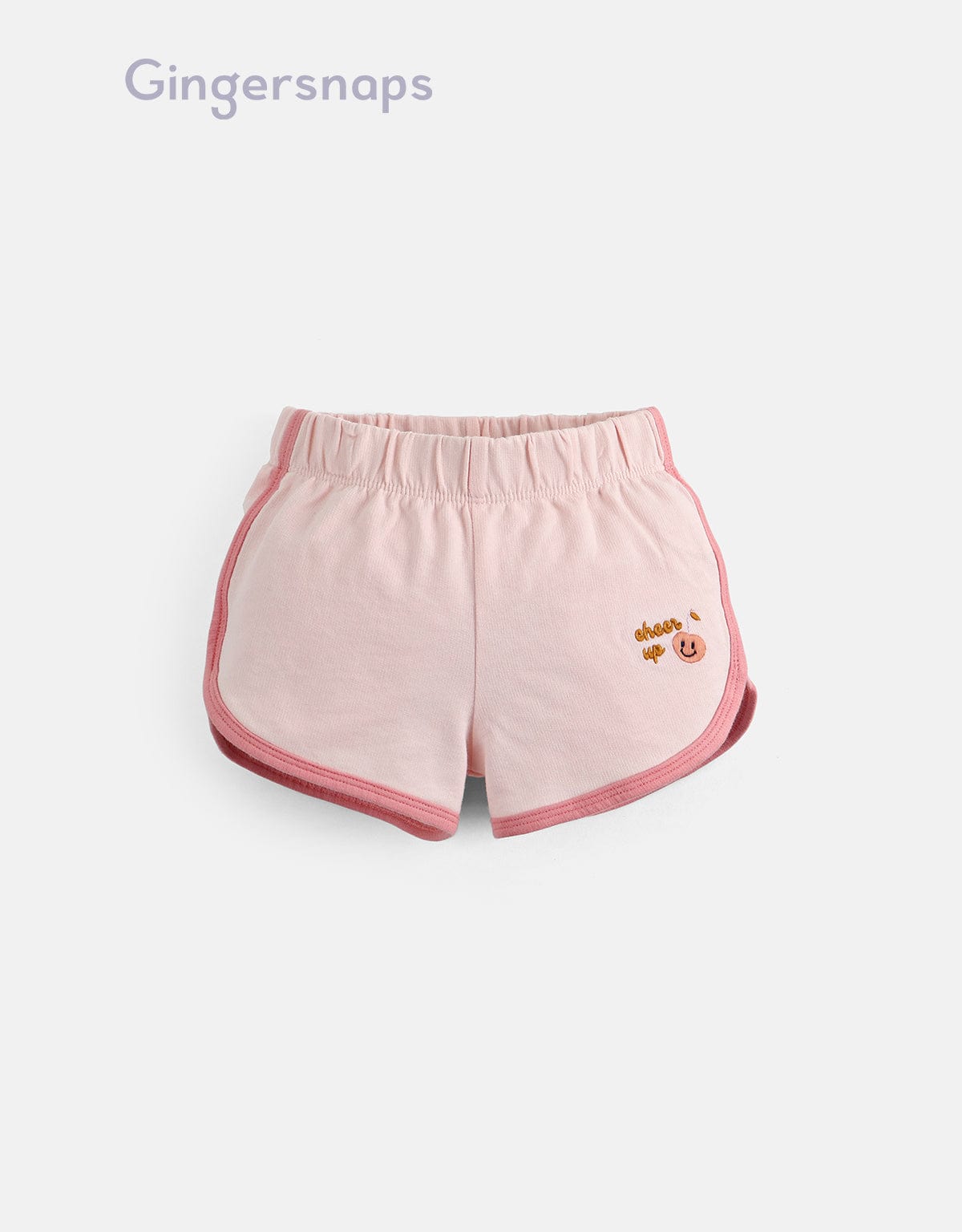 جينجرسنابس شورت مخطط من الجانبين ببادج بناتي أحمر بنفسجي