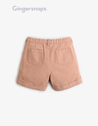 جينجرسنابس شورت سادة بناتي أطفال - الخوخ الوردي