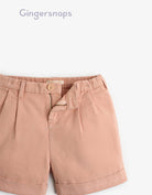 جينجرسنابس شورت سادة بناتي أطفال - الخوخ الوردي