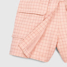 جينجرسنابس شورت كاروهات بجيوب أمامية أطفالي بنات وردي باهت