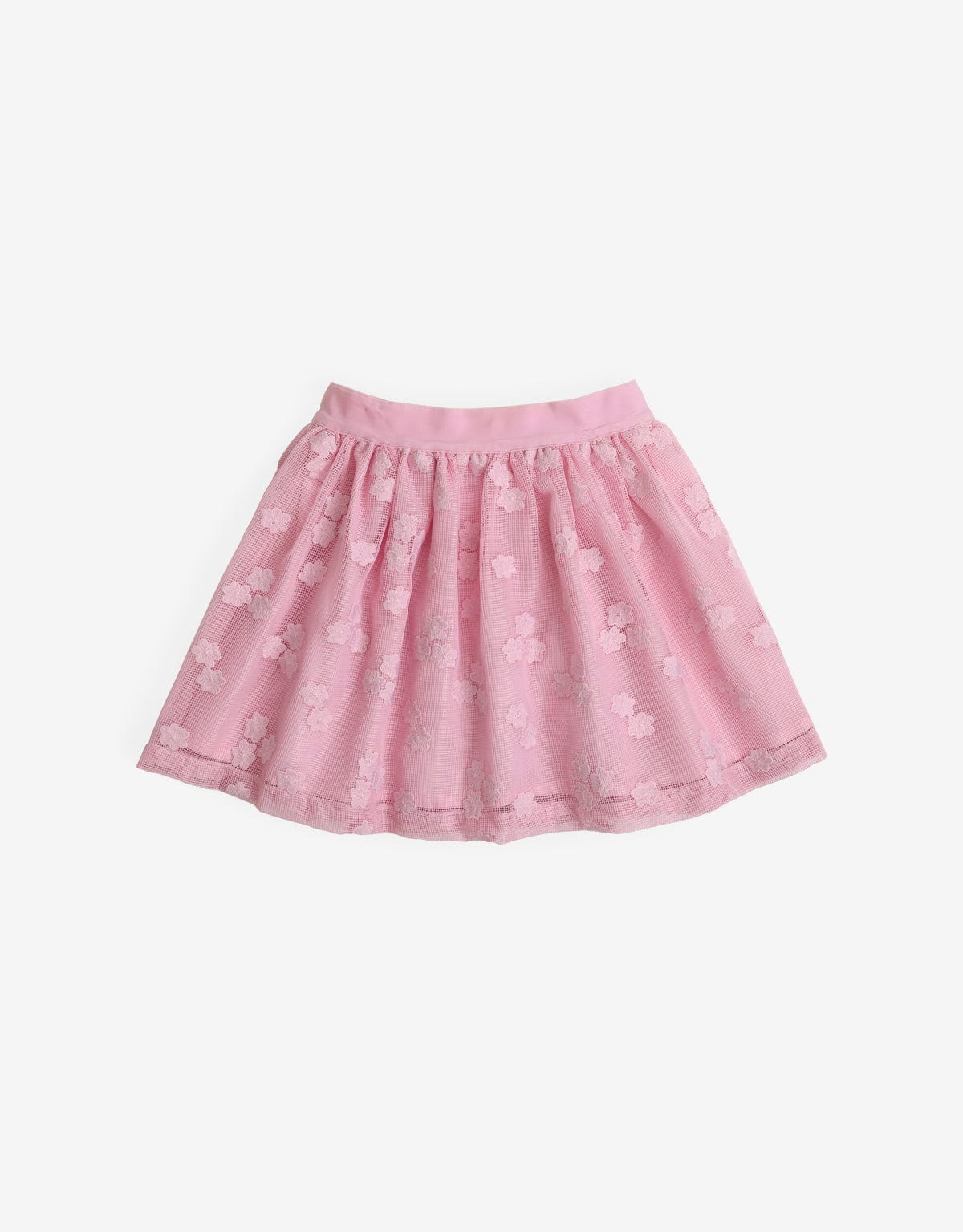 جينجرسنابس تنورة بناتي كلوش مزينة بالورد ليلكي فاتح