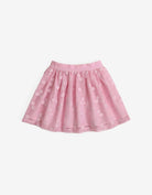 جينجرسنابس تنورة بناتي كلوش مزينة بالورد ليلكي فاتح