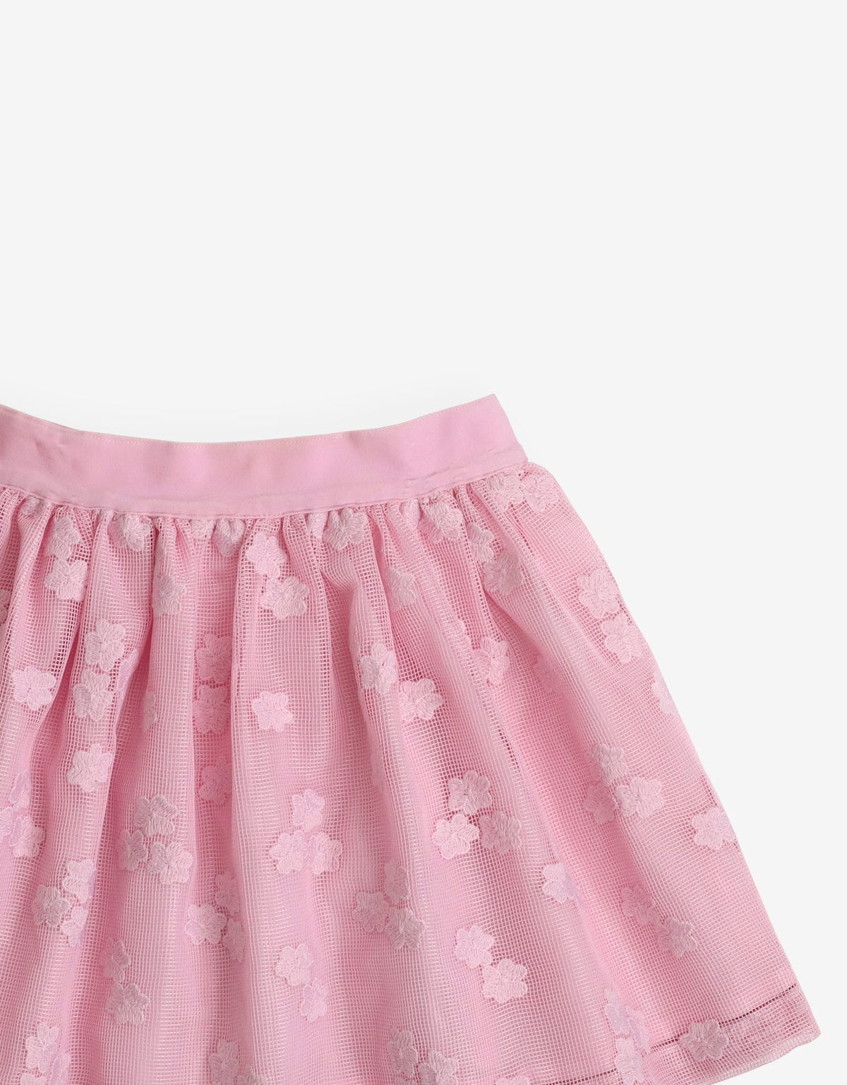 جينجرسنابس تنورة بناتي كلوش مزينة بالورد ليلكي فاتح