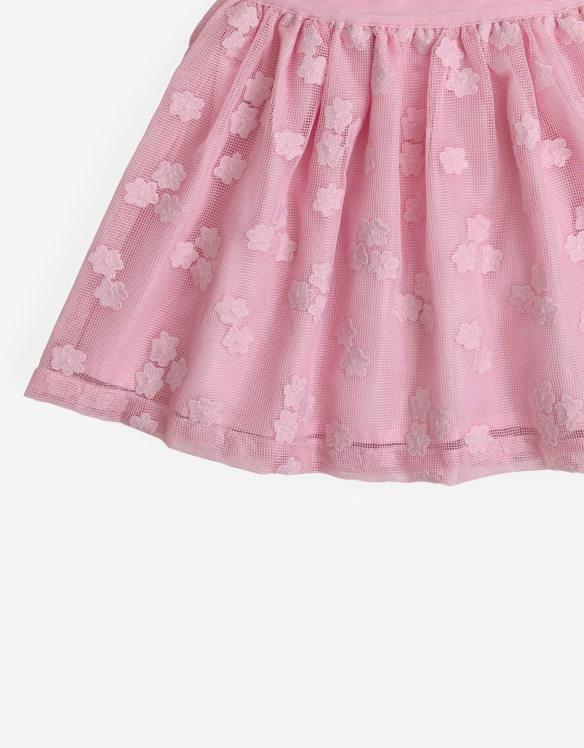 جينجرسنابس تنورة بناتي كلوش مزينة بالورد ليلكي فاتح