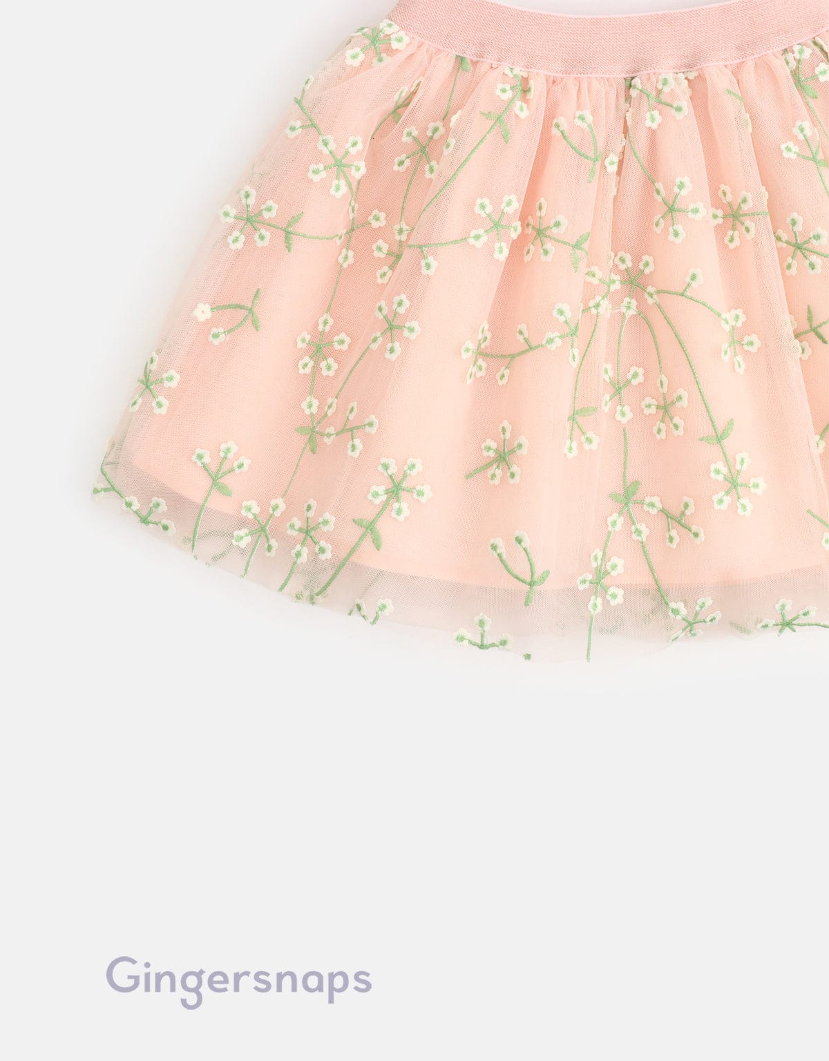 جينجرسنابس تنورة بناتي موردة مبطنة أحمر بنفسجي