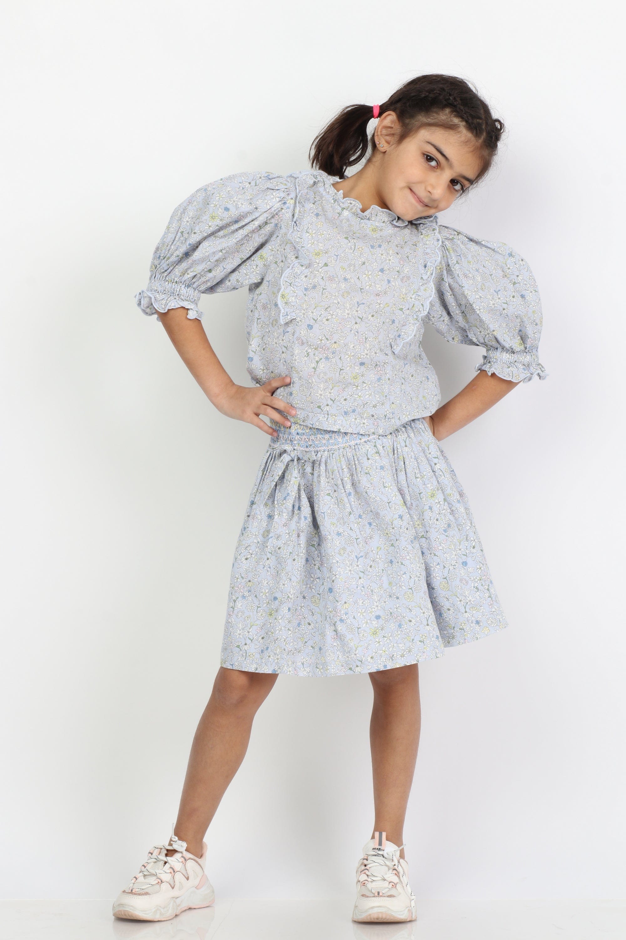 جينجرسنابس تنورة بناتي كلوش موردة متعدد الألوان