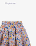 جينجرسنابس تنورة منقوشة كلوش بناتي متعدد الألوان