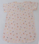 جينجرسنابس بيجامة بناتي منقوش نص كم وردي شاحب