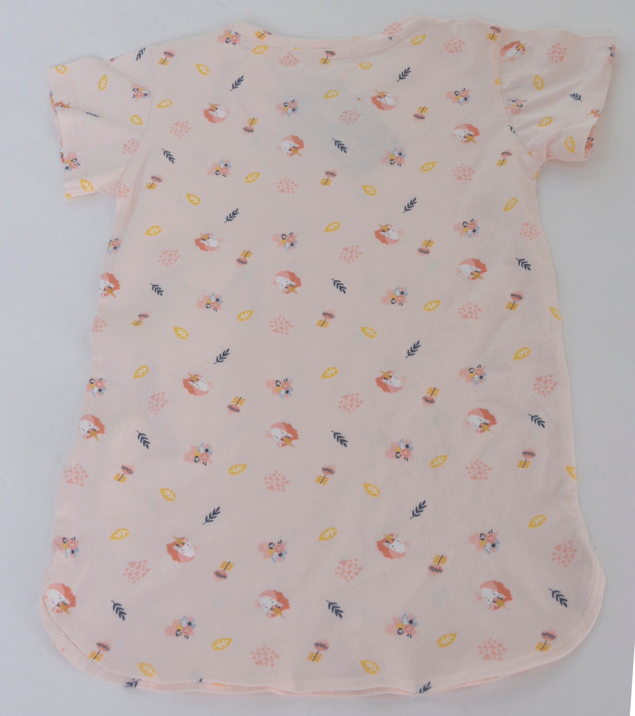 جينجرسنابس بيجامة بناتي منقوش نص كم وردي شاحب