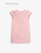 جينجرسنابس بيجامة منقوشة نص كم بناتي وردي