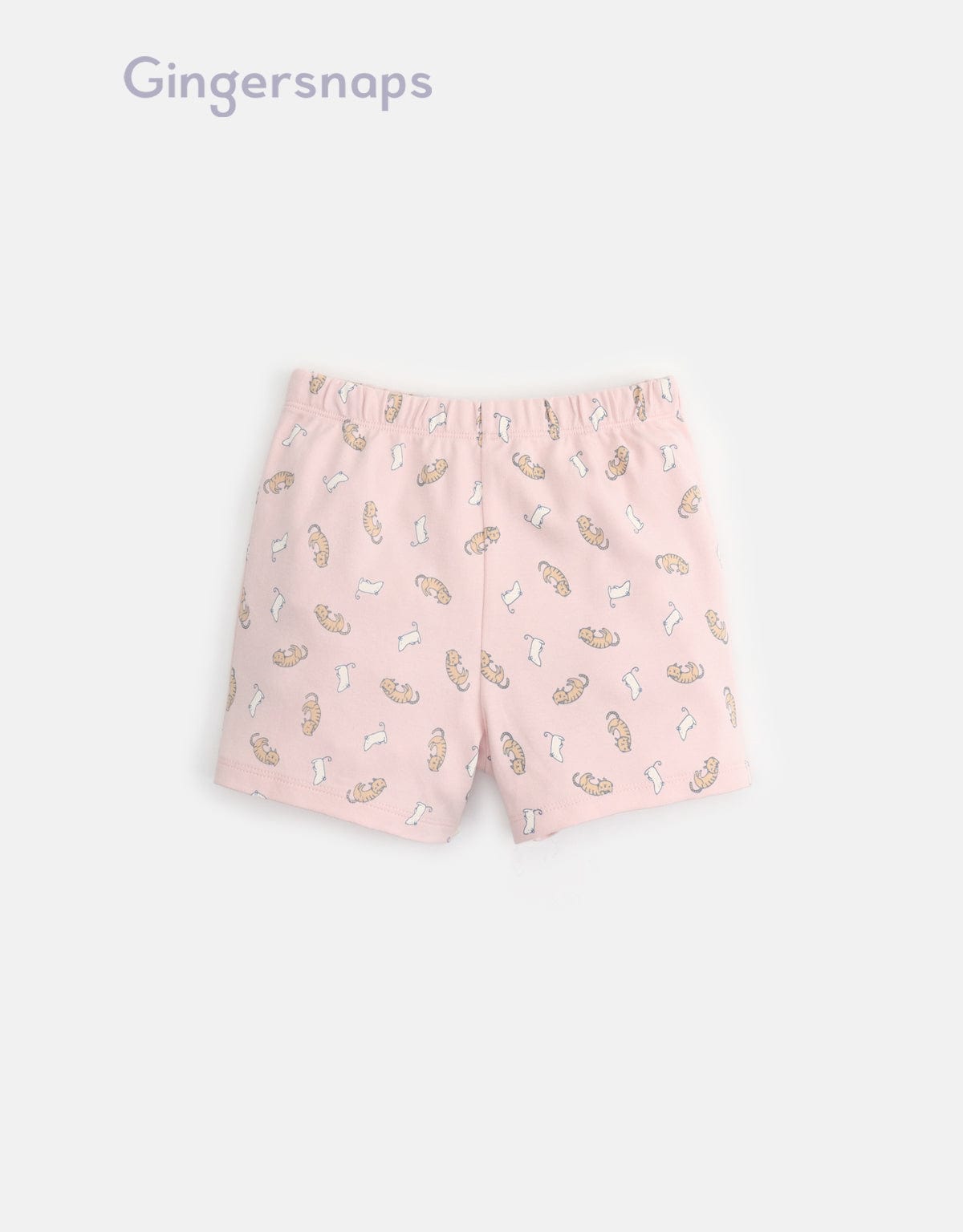 جينجرسنابس بيجامة بناتي بلوزة مطبوعة نص كم وتنورة منقوش وردي