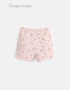 جينجرسنابس بيجامة بناتي بلوزة مطبوعة نص كم وتنورة منقوش وردي