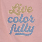 جينجرسنابس بلوزة بطبعة لامعة كم قصير بناتي وردي باهت