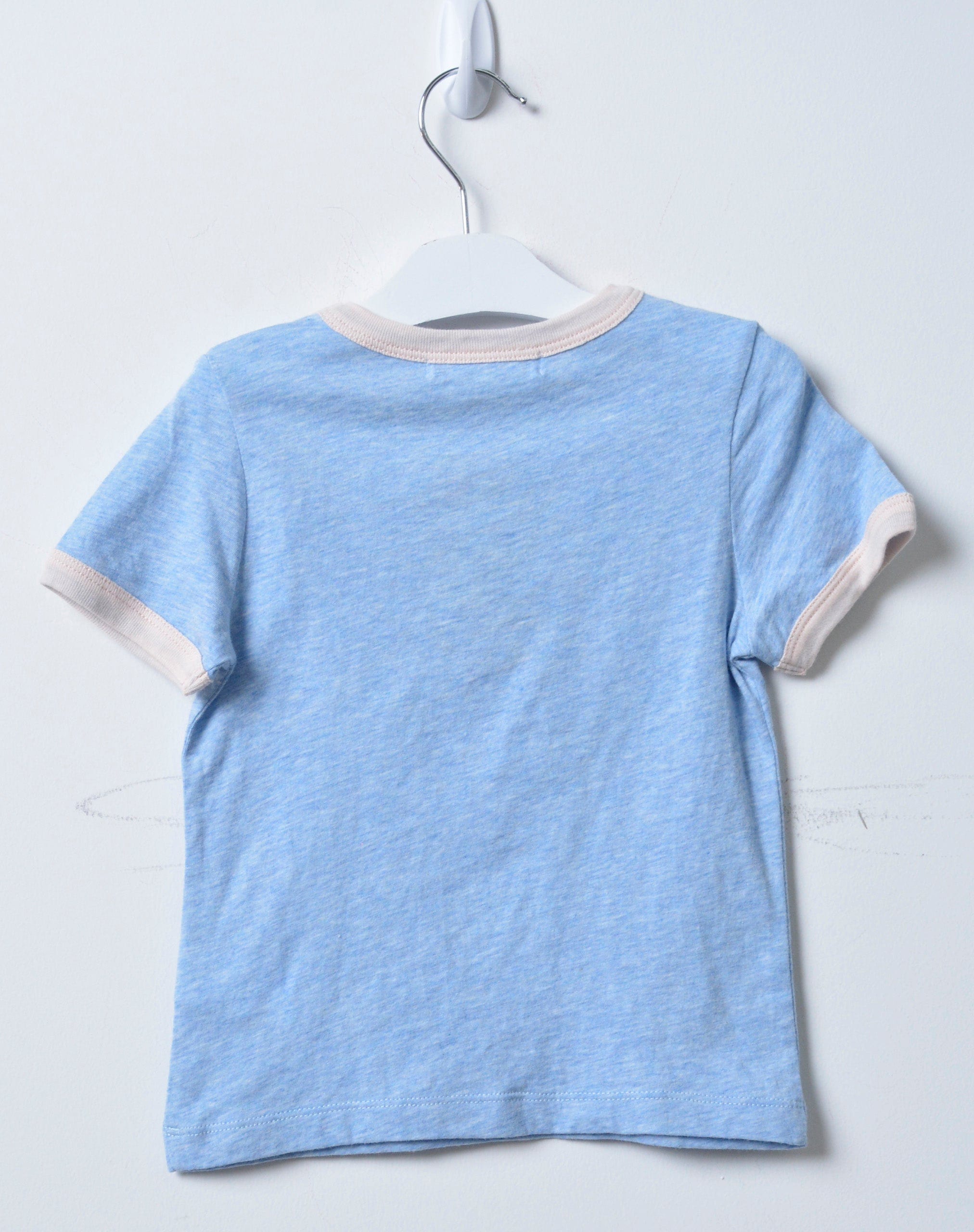جينجرسنابس تيشيرت بطبعة أيس كريم بناتي أزرق فاتح