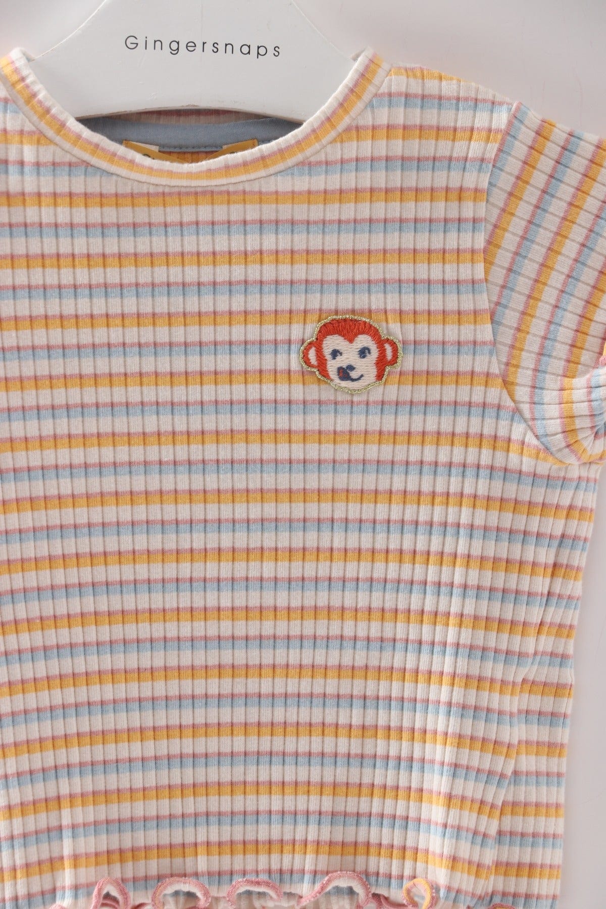 جينجرسنابس تيشيرت مخططة بالعرض كم قصير متعدد الألوان