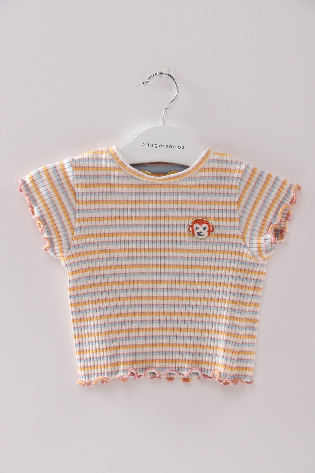 جينجرسنابس تيشيرت مخططة بالعرض كم قصير متعدد الألوان