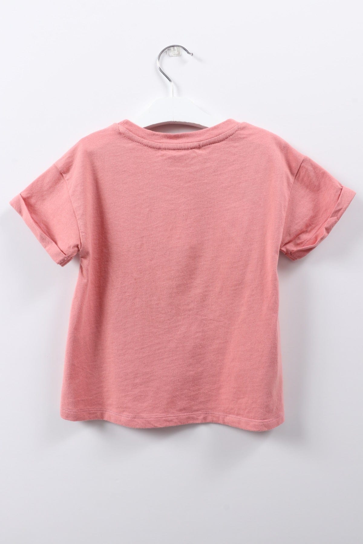 جينجرسنابس تي شيرت بناتي نص كم بنقشة طائر زهري