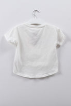 جينجرسنابس تي شيرت بناتي قصير بطبعة أمامية أوف وايت